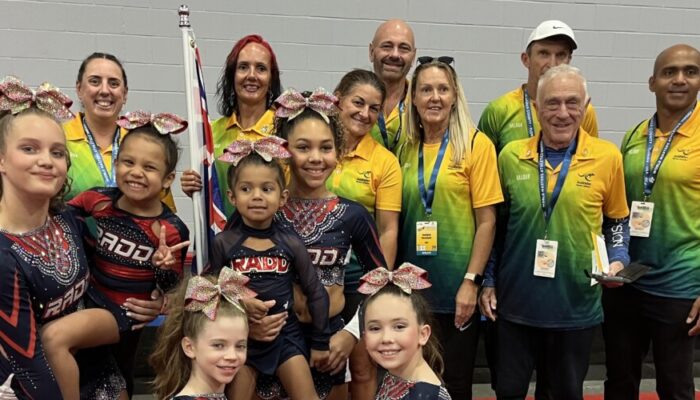 AUS Tema with cheer leadersaa